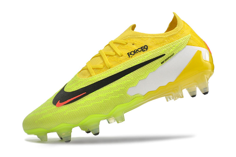 Precisão é com a Chuteira de Campo Nike Phantom GX Elite SG Amarela e Verde "Haaland" na Farda de Boleiro, Garanta a qualidade de Jogadores Profissionais!