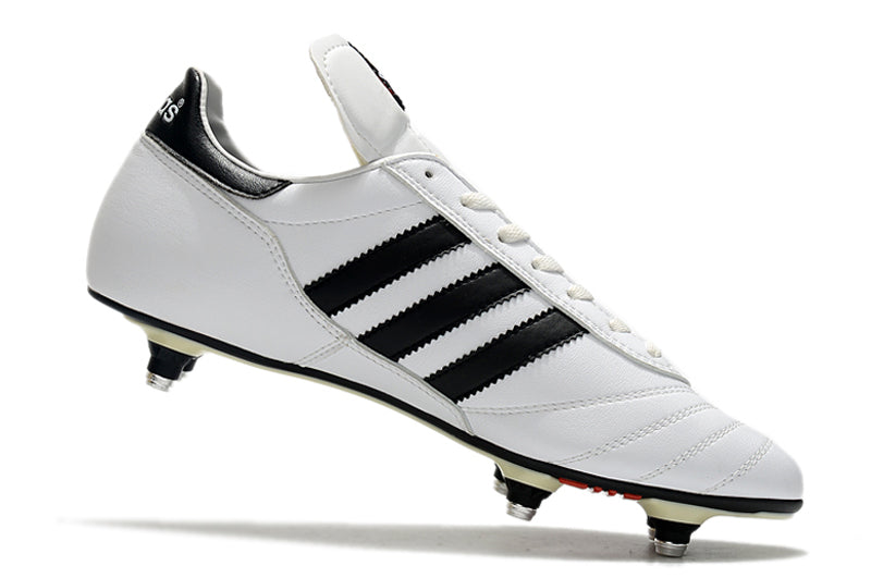 Adidas Copa Mundial Team Aluminum Tip Field Football Boot in White and Black 