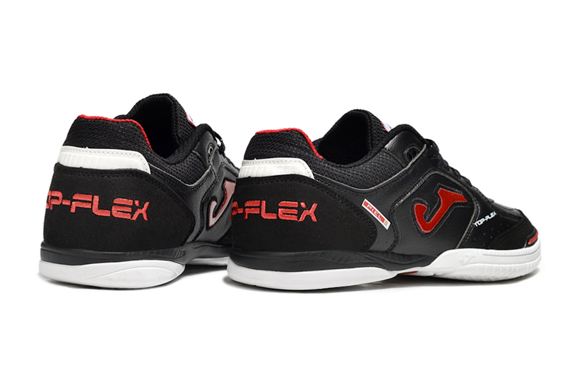 Chuteira Futsal Joma Top Flex Rebound IC Preto e Vermelho
