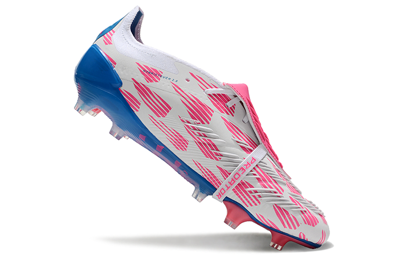 Chuteira Campo Adidas Predator FT 30 Elite FG Branca, Rosa e Azul "Reemergence Pack"