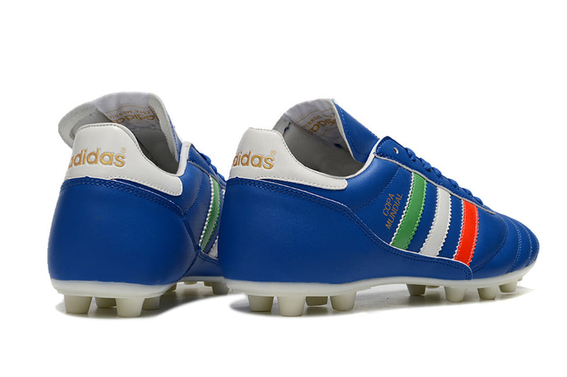 Chuteira Campo Adidas Copa Mundial FG Azul, Branca, Vermelha e Verde "Italy"