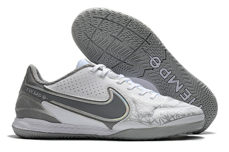 Bota de futbol sala Nike Tiempo Legend 9 Elite en blanc i gris "Focus"