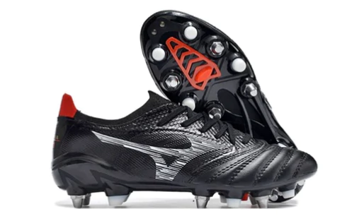 Mizuno Morelia Neo 3 Mixed Cleat Black and White Field Football Boots