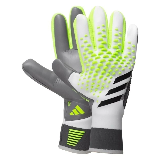 Adidas Predator Accuracy Goalkeeper Gloves White, Grey and Green "CrazyRush"