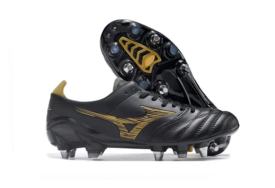 Mizuno Morelia Neo 4 Mixed Cleat Black and Yellow Field Football Boots