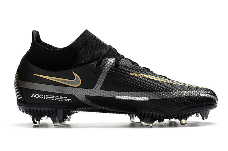 Controle é com Nike Phantom GT2 DF Elite FG Preta e Dourado "Shadow Pack" na Farda de Boleiro, Garanta a qualidade de Jogadores Profissionais Elite e FRETE GRÁTIS!