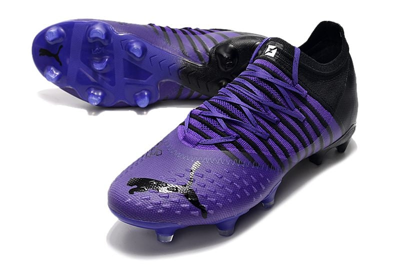 Tenha muito mais CONTROLE com a Puma Future Z 1.3 FG Roxo e Preto na Farda de Boleiro, Garanta a qualidade de Jogadores Profissionais Elite!