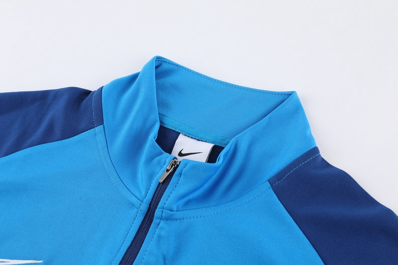 Conjunto Casual de Frio Nike Drifit Academy Azul Claro/Marinho - Farda de Boleiro