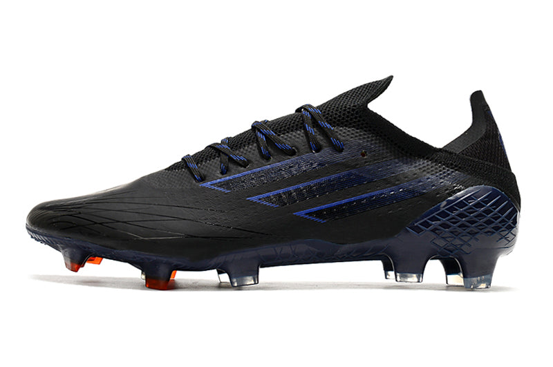 Velocidade é com Adidas X Speedflow.1 FG Preto e Azul "Escape Light Pack" na Farda de Boleiro, Garanta a qualidade de Jogadores Profissionais Elite