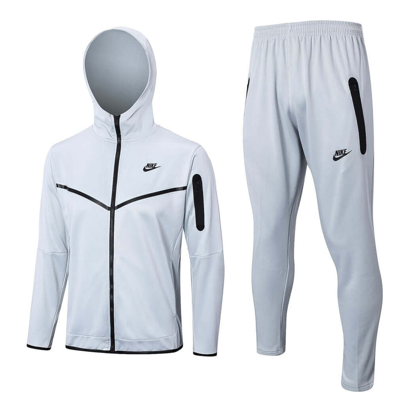 Conjunto de Moletom Nike Sportswear Tech Fleece Cinza - Farda de Boleiro