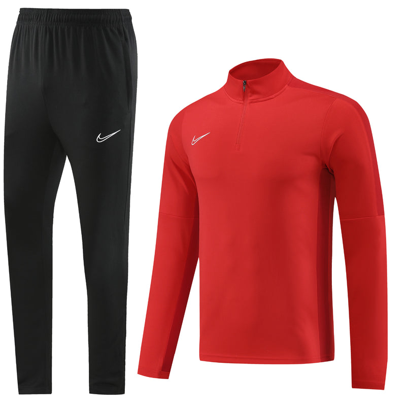 Conjunto de Treino de Frio Dri-fit Preto e Vermelho - Farda de Boleiro