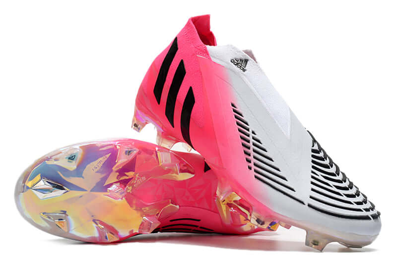 A nova Chuteira da Adidas de Campo Predator Edge+ FG Rosa e Branco "Beckham" na Farda de Boleiro, Garanta a qualidade de Jogadores Profissionais