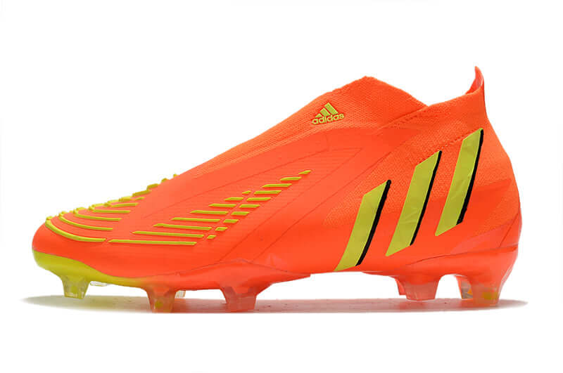 A nova Chuteira da Adidas de Campo Predator Edge+ FG Laranja e Amarelo "Game Data Pack" na Farda de Boleiro, Garanta a qualidade de Jogadores Profissionais