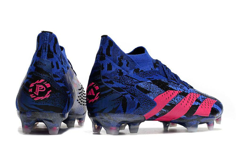 A nova Chuteira da Adidas de Campo Predator Accuracy.1 FG Azul e Rosa "Pogba" na Farda de Boleiro, Garanta a qualidade de Jogadores Profissionais Elite