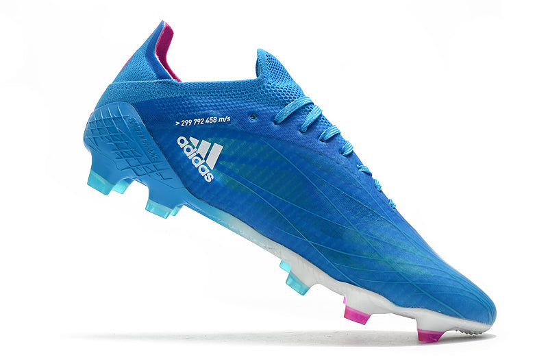 Velocidade é com Adidas X Speedflow.1 FG Azul e Rosa "Sapphire Edge Pack" na Farda de Boleiro, Garanta a qualidade de Jogadores Profissionais Elite e se divirta