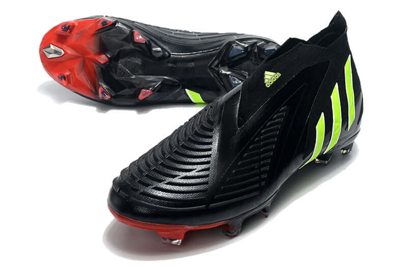 A nova Chuteira da Adidas de Campo Predator Edge.1 FG Preto e Verde "Shadow Portal Pack" na Farda de Boleiro, Garanta a qualidade de Jogadores Profissionais Elite