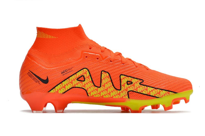 Velocidade é com Nike Air Zoom Mercurial Superfly 9 Elite FG Laranja e Amarelo na Farda de Boleiro, Garanta a qualidade de Jogadores Profissionais Elite!