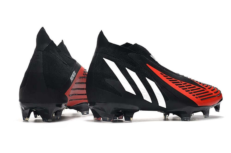 A nova Chuteira da Adidas de Campo Predator Edge+ FG Preta e Vermelha na Farda de Boleiro, Garanta a qualidade de Jogadores Profissionais Elite