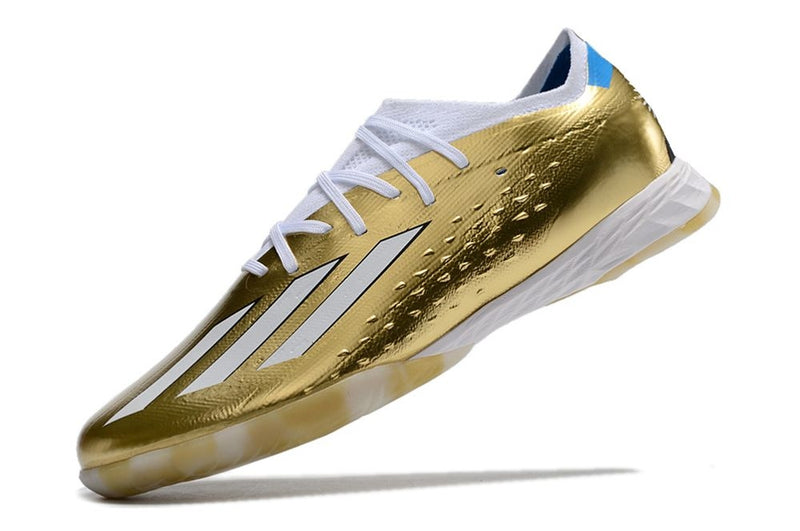 Tenha muito mais VELOCIDADE com a Adidas X Speedflow Messi.1 Futsal na Farda de Boleiro, Garanta a qualidade de Profissionais para a Evolução do seu Futebol