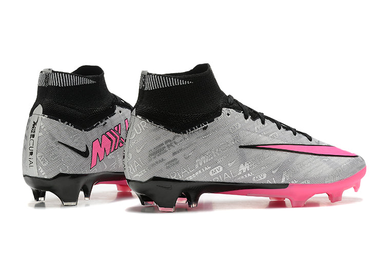 Velocidade é com Nike Air Zoom Mercurial Superfly 9 Elite FG Prata e Rosa "25 anos Nike" na Farda de Boleiro, Garanta a qualidade de Jogadores Profissionais Elite!