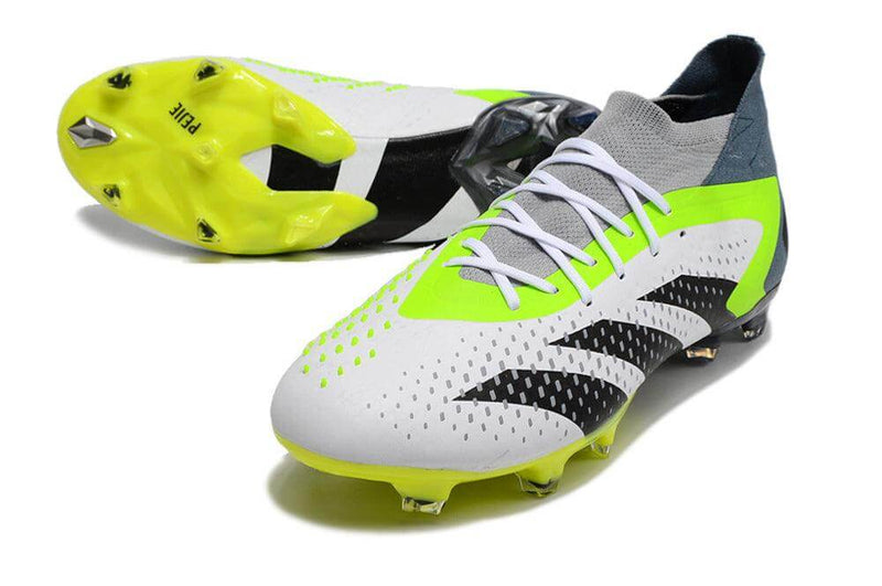 A nova Chuteira da Adidas de Campo Predator Accuracy.1 FG Verde e Branca "Crazyrush Pack" na Farda de Boleiro Garanta a qualidade de Jogadores Profissionais