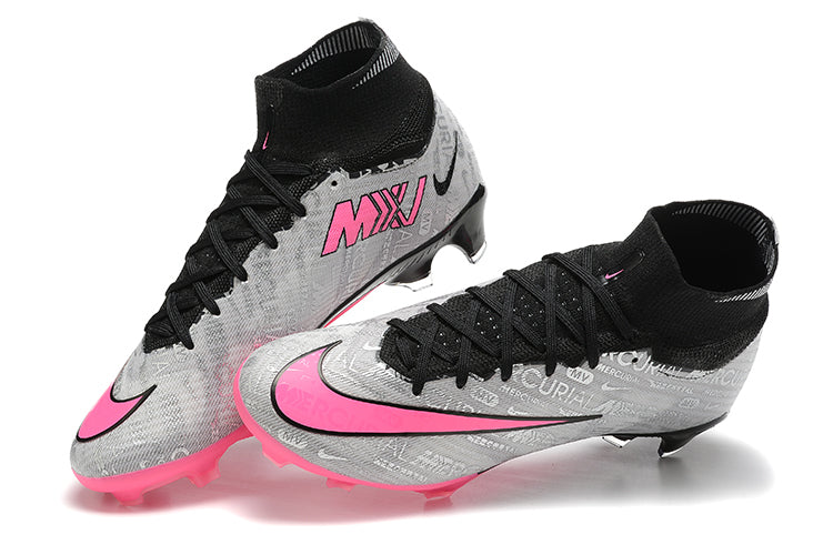 Velocidade é com Nike Air Zoom Mercurial Superfly 9 Elite FG Prata e Rosa "25 anos Nike" na Farda de Boleiro, Garanta a qualidade de Jogadores Profissionais Elite!