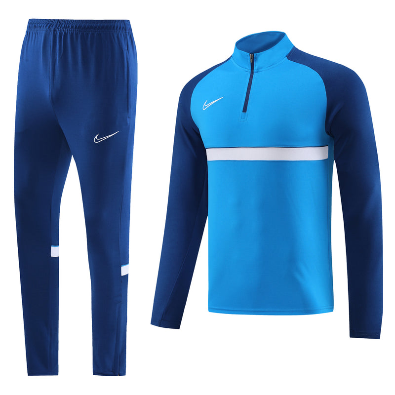 Conjunto Casual de Frio Nike Drifit Academy Azul Claro/Marinho - Farda de Boleiro