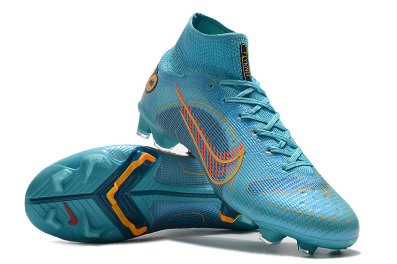 Velocidade é com Nike Mercurial Superfly 8 Elite FG Azul "Blueprint Pack" Nike na Farda de Boleiro, Garanta a qualidade de Jogadores Profissionais Elite