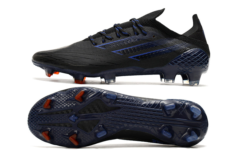 Velocidade é com Adidas X Speedflow.1 FG Preto e Azul "Escape Light Pack" na Farda de Boleiro, Garanta a qualidade de Jogadores Profissionais Elite