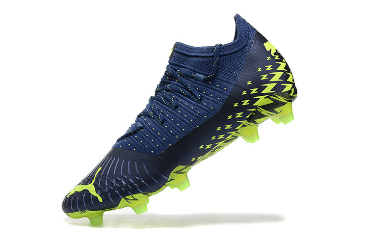 Tenha muito mais CONTROLE com a Puma Future Z 1.4 FG Azul e Verde "Fastest Pack" na Farda de Boleiro, Garanta a qualidade de Jogadores Profissionais Elite!