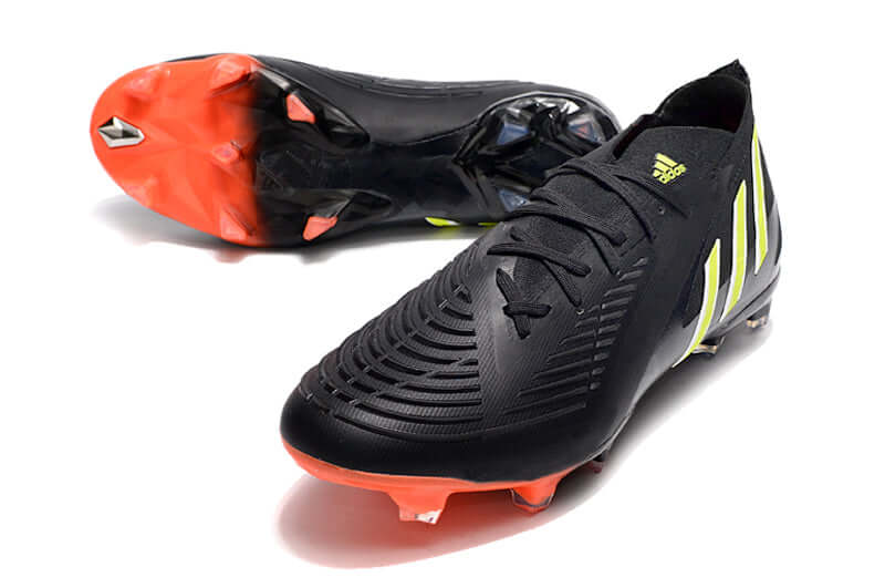 A nova Chuteira da Adidas de Campo Predator Edge.1 Low FG Preto e Verde "Shadow Portal Pack" na Farda de Boleiro, Garanta a qualidade de Jogadores Profissionais Elite