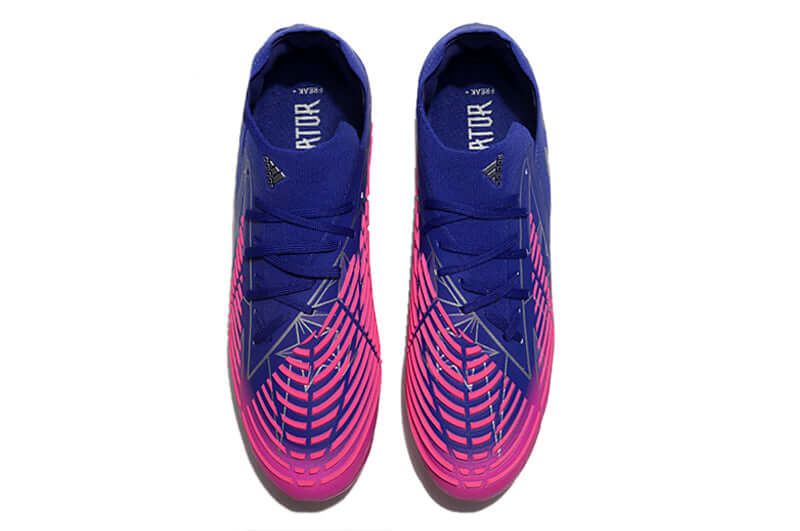 A nova Chuteira da Adidas de Campo Predator Edge.1 FG Roxo e Rosa "Champions Code Pack" na Farda de Boleiro, Garanta a qualidade de Jogadores Profissionais Elite