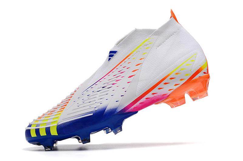 A nova Chuteira da Adidas de Campo Predator Edge+ FG Branca e Colorida "Al Rihla Pack" na Farda de Boleiro, Garanta a qualidade de Jogadores Profissionais