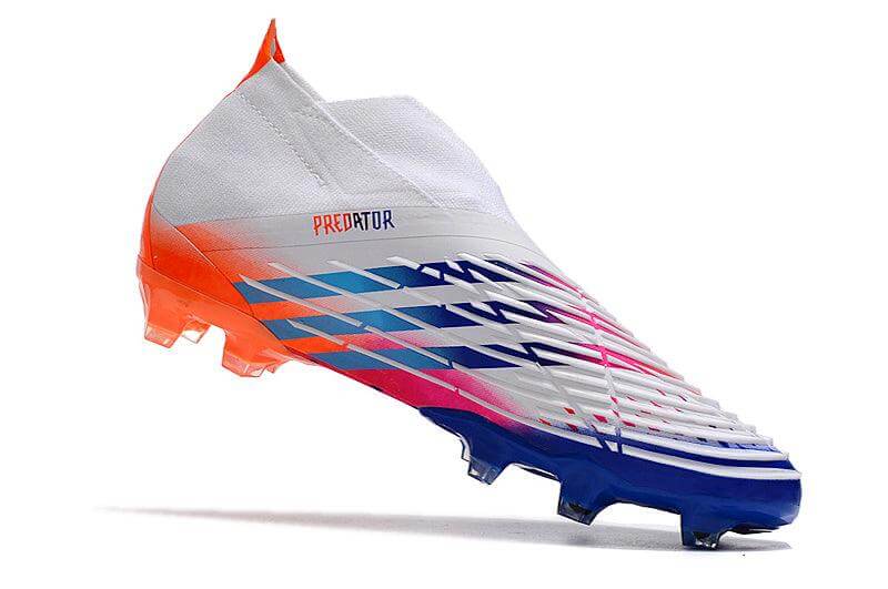 A nova Chuteira da Adidas de Campo Predator Edge+ FG Branca e Colorida "Al Rihla Pack" na Farda de Boleiro, Garanta a qualidade de Jogadores Profissionais