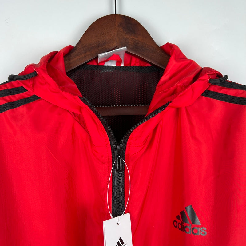 Nome do Produto: Corta Vento Adidas Vermelho Produto: Corta Vento  Cores: Vermelho Marca: Adidas Categoria: Corta Vento - Adidas Gênero: Unissex |Frete Grátis para todo Brasil | Farda de Boleiro