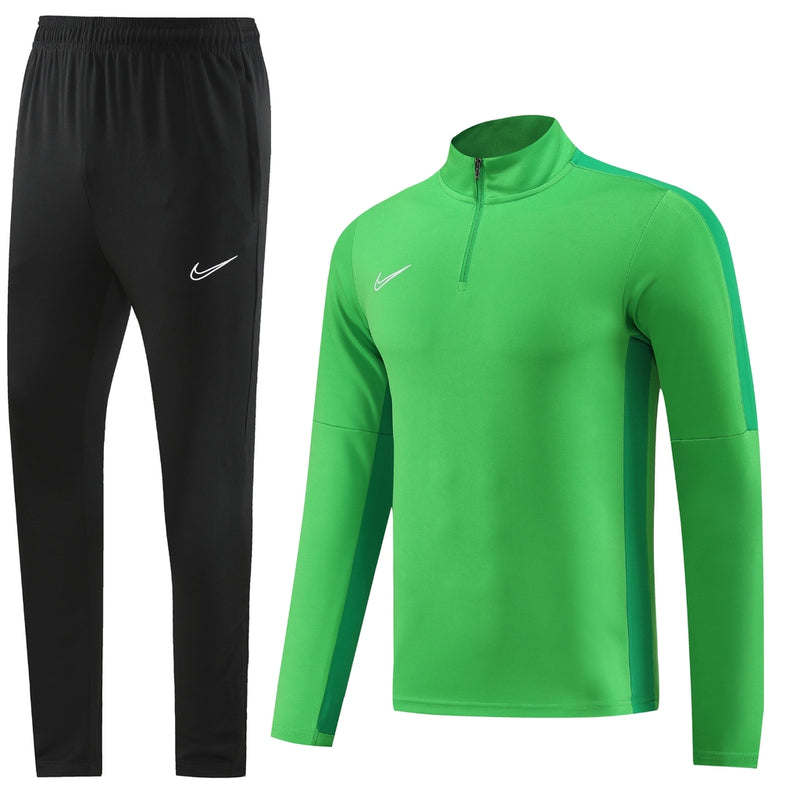 Conjunto de Treino de Frio Dri-fit Preto e Verde - Farda de Boleiro