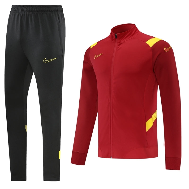 Conjunto Casual de Frio Nike Drifit Academy Vermelho, Amarelo e Preto - Farda de Boleiro