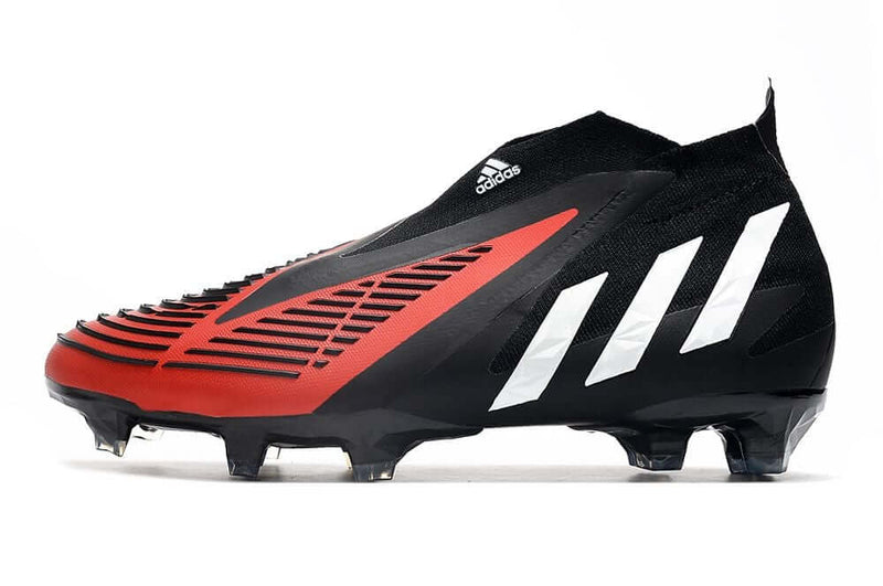 A nova Chuteira da Adidas de Campo Predator Edge+ FG Preta e Vermelha na Farda de Boleiro, Garanta a qualidade de Jogadores Profissionais Elite