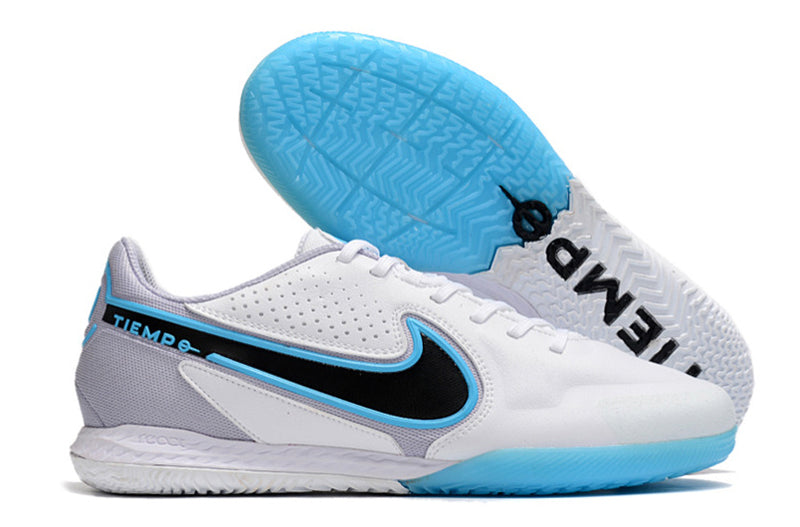 Nike Tiempo Legend 9 Pro Futsal Boot White Gray and Blue