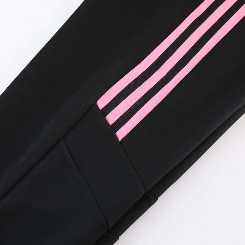 Conjunto Casual de Frio Adidas Balanta Preto, Azul e Rosa - Farda de Boleiro