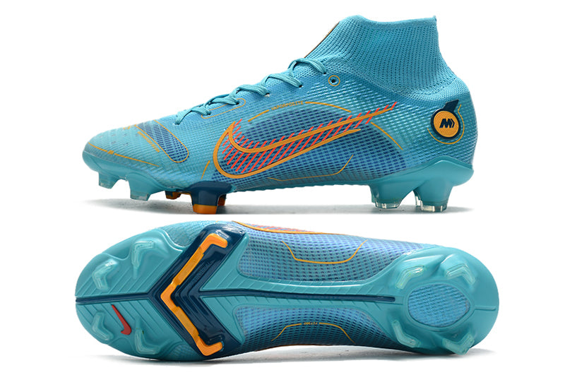 Velocidade é com Nike Mercurial Superfly 8 Elite FG Azul "Blueprint Pack" Nike na Farda de Boleiro, Garanta a qualidade de Jogadores Profissionais Elite