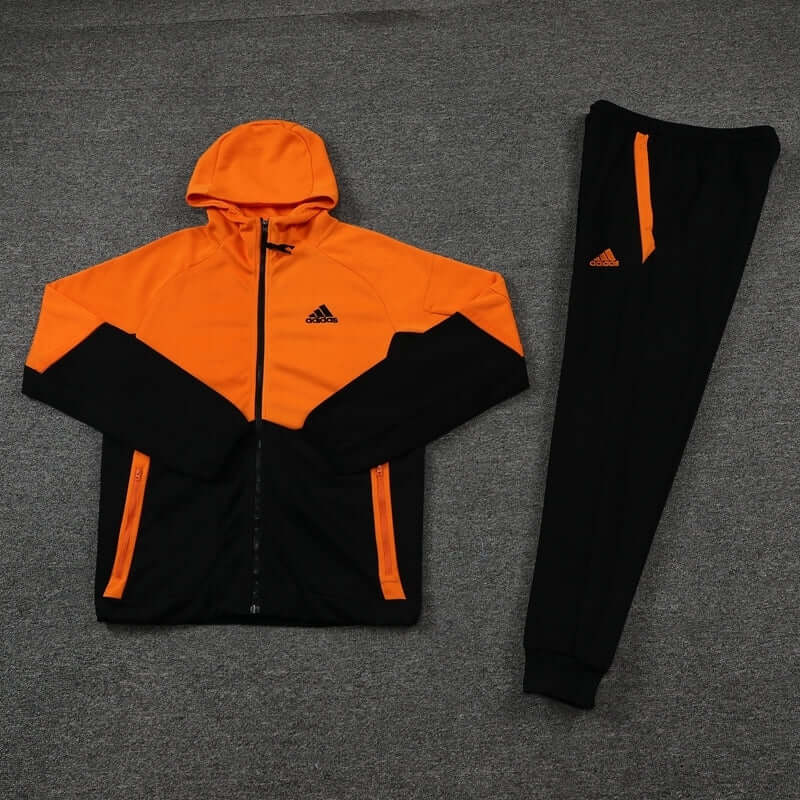 Agasalho adidas azul e 2024 laranja