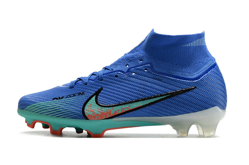 Velocidade é com Nike Mercurial Superfly Elite FG Azul e Verde na Farda de Boleiro, Garanta a qualidade de Jogadores Profissionais e FRETE GRÁTIS!