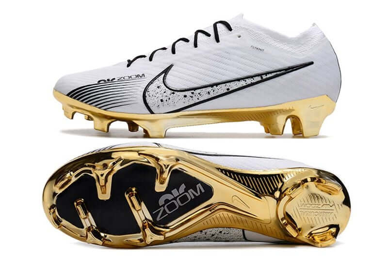 Nike mercurial vapor store white and gold