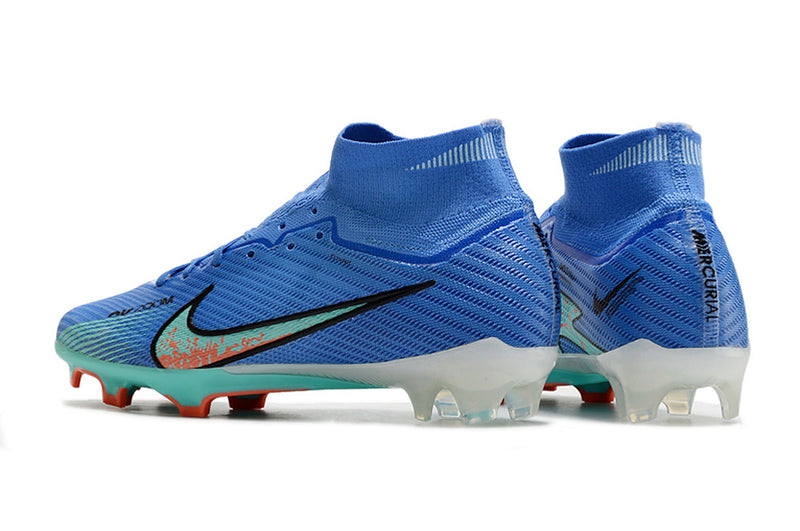 Velocidade é com Nike Mercurial Superfly Elite FG Azul e Verde na Farda de Boleiro, Garanta a qualidade de Jogadores Profissionais e FRETE GRÁTIS!