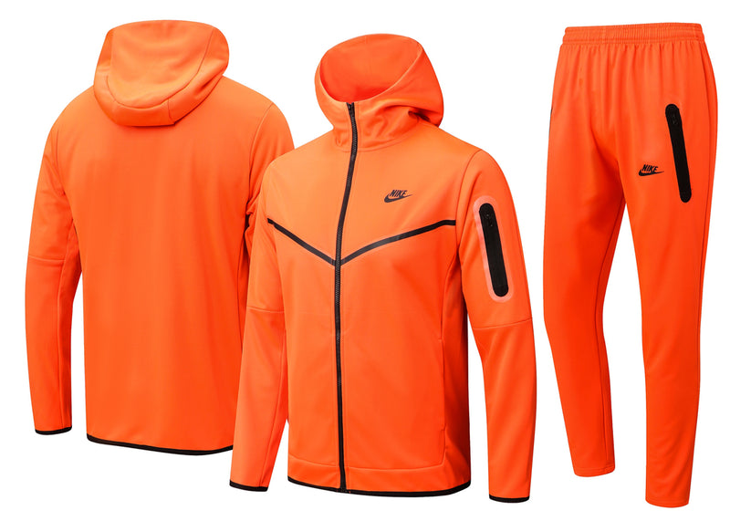 Nike Sportswear Tech Fleece Orange Sweatshirt Set