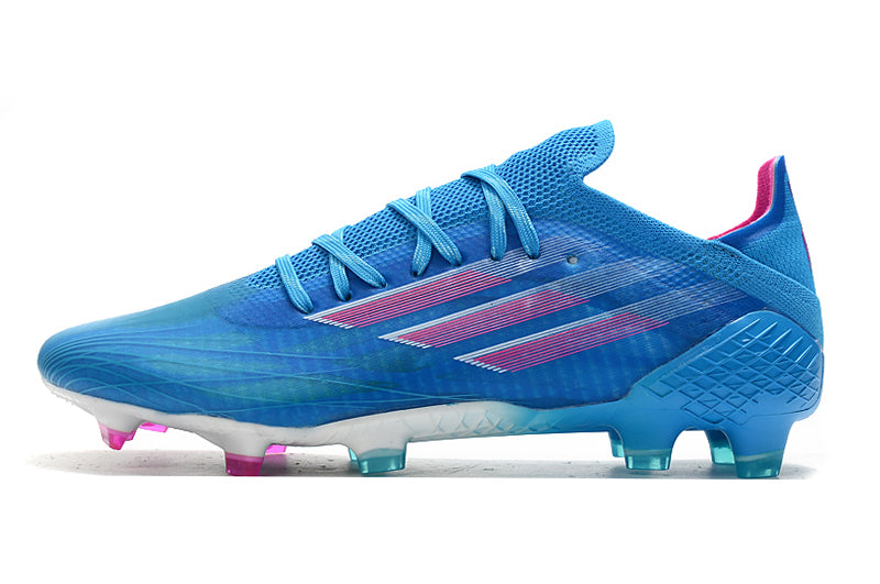 Velocidade é com Adidas X Speedflow.1 FG Azul e Rosa "Sapphire Edge Pack" na Farda de Boleiro, Garanta a qualidade de Jogadores Profissionais Elite e se divirta